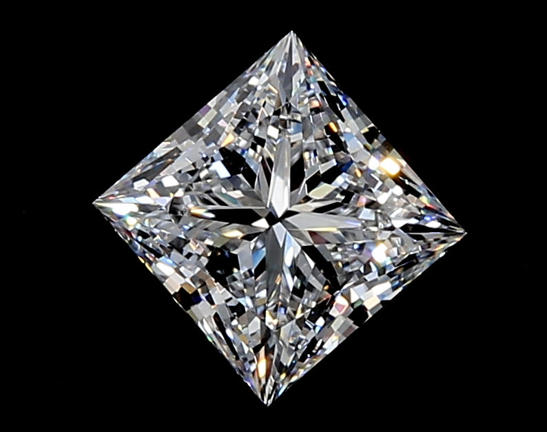 1.08 Carat Princess Lab Diamond with  Cut Diamond in 14KT  view 1
