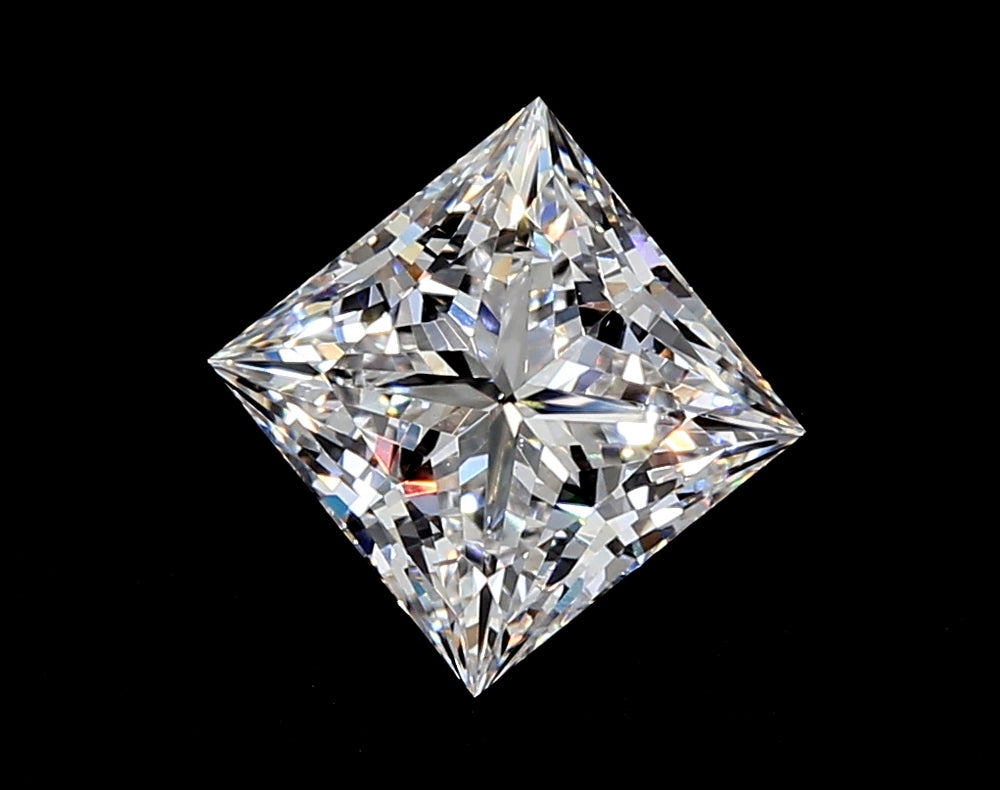 1.52 Carat Princess Lab Diamond with  Cut Diamond in 14KT  view 1

