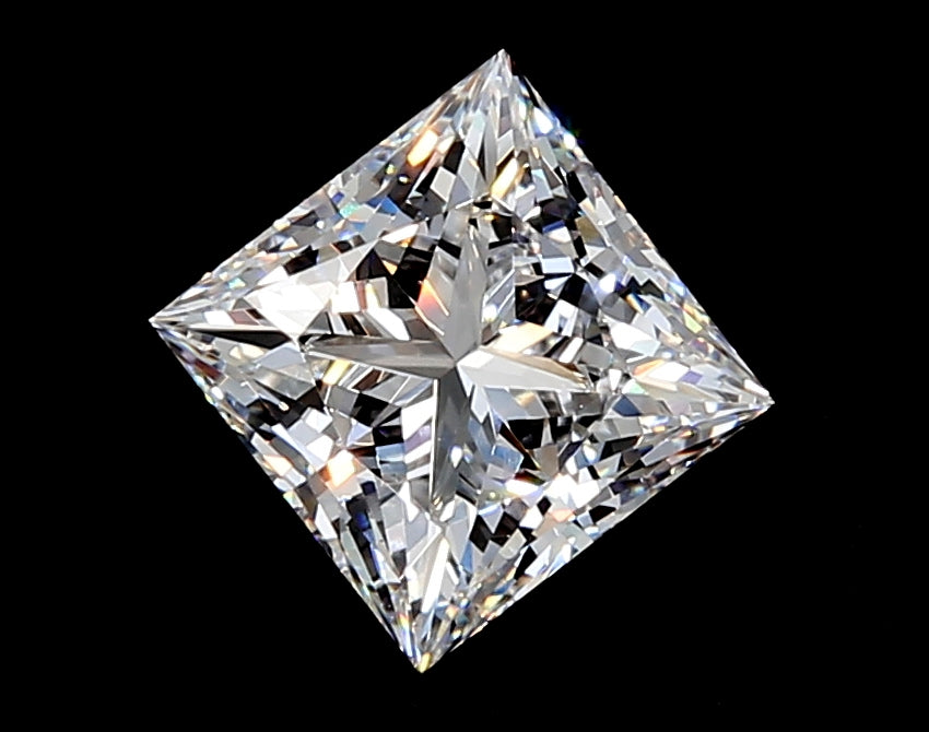 1.51 Carat Princess Lab Diamond with  Cut Diamond in 14KT  view 1
