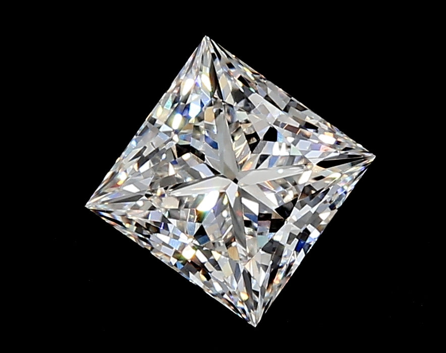 1.51 Carat Princess Lab Diamond with  Cut Diamond in 14KT  view 1
