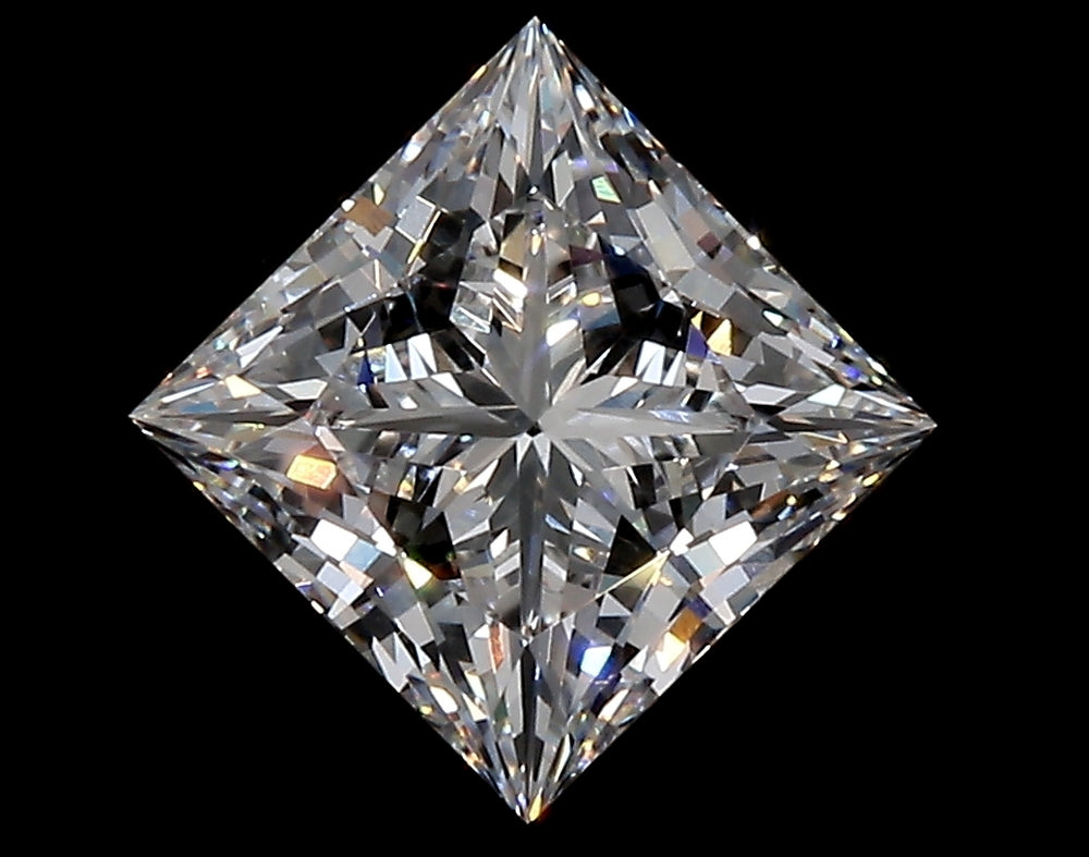 1.77 Carat Princess Lab Diamond with  Cut Diamond in 14KT  view 1
