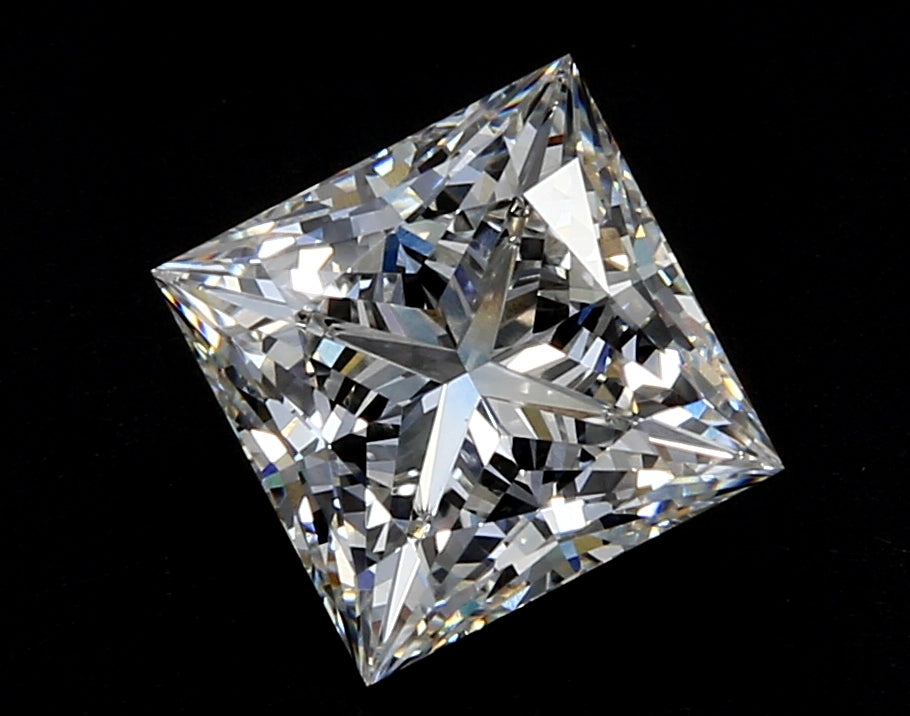 1.9 Carat Princess Lab Diamond with  Cut Diamond in 14KT  view 1
