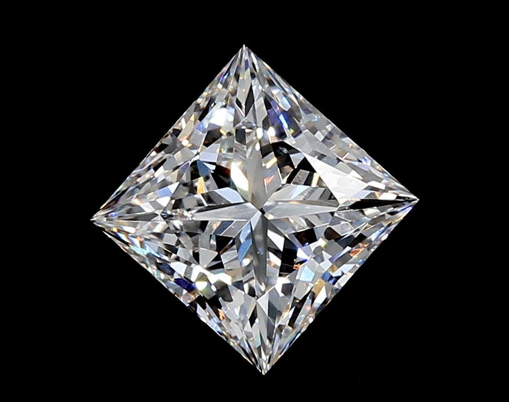 2.03 Carat Princess Lab Diamond with  Cut Diamond in 14KT  view 1
