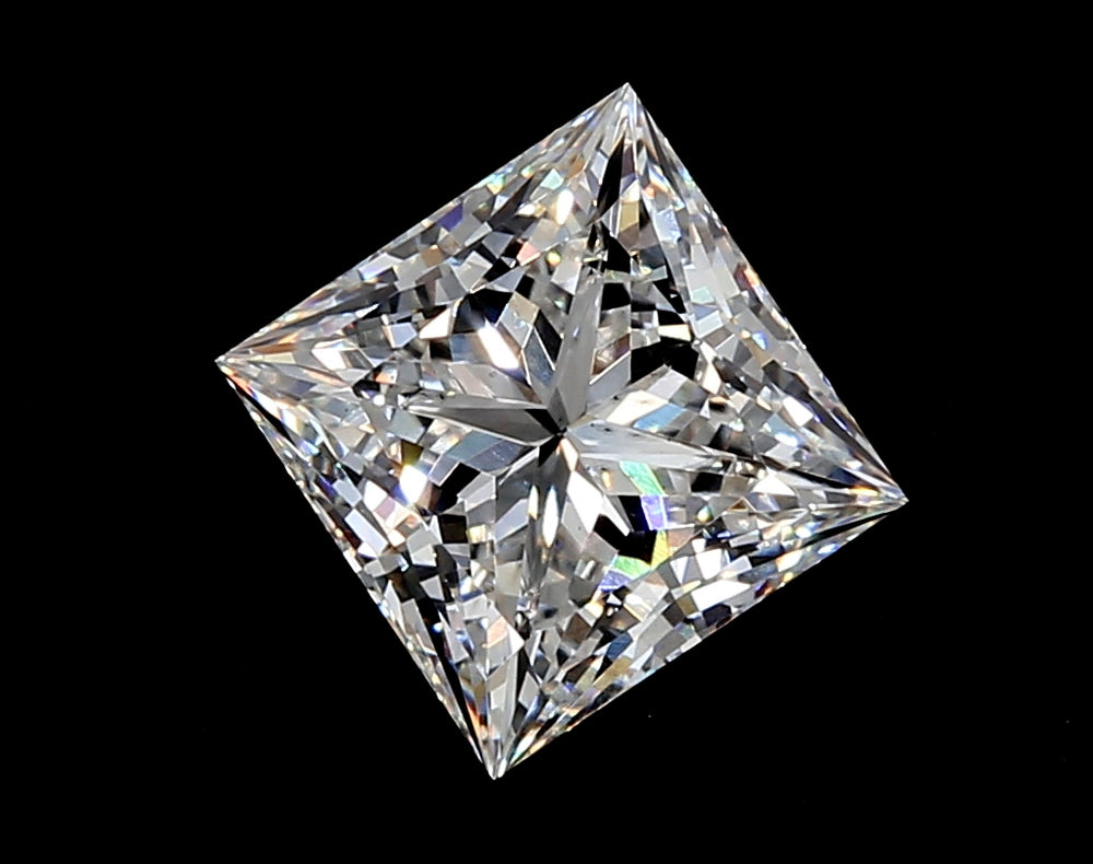 2.03 Carat Princess Lab Diamond with  Cut Diamond in 14KT  view 1
