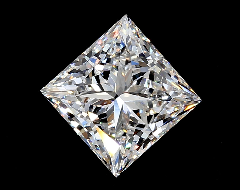 3.06 Carat Princess Lab Diamond with  Cut Diamond in 14KT  view 1
