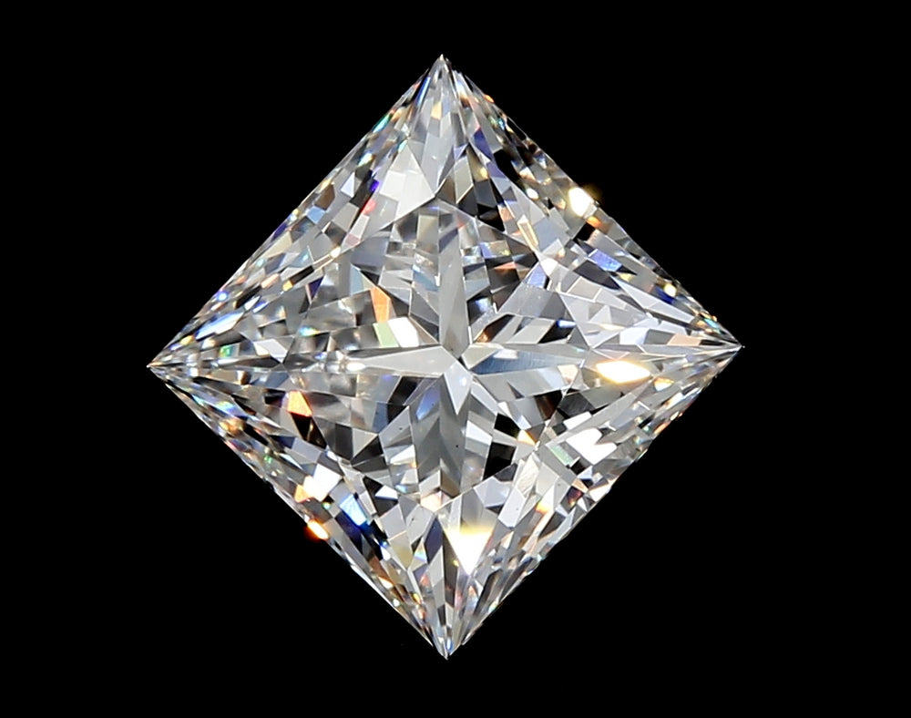3.09 Carat Princess Lab Diamond with  Cut Diamond in 14KT  view 1

