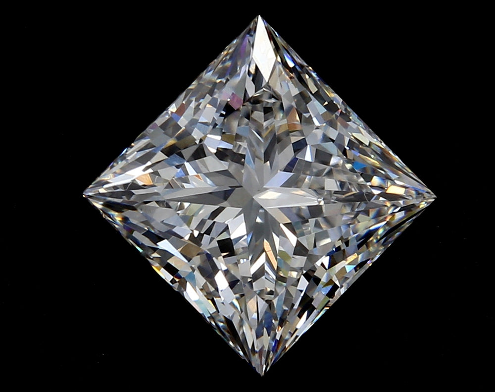 4.01 Carat Princess Lab Diamond with  Cut Diamond in 14KT  view 1

