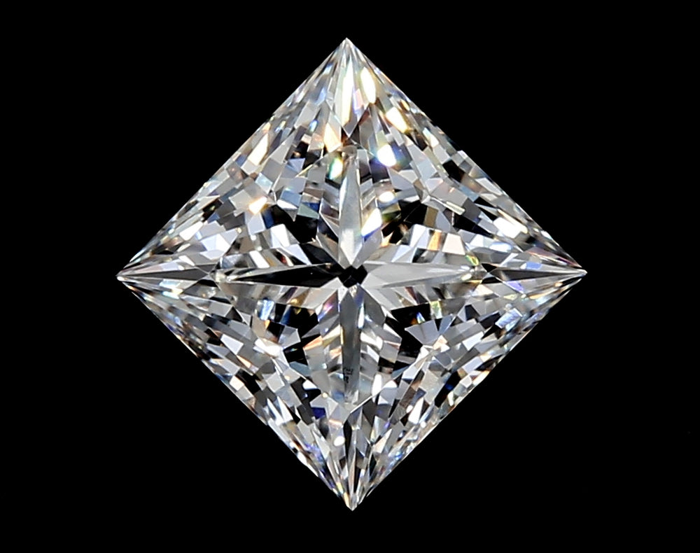 2.28 Carat Princess Lab Diamond with  Cut Diamond in 14KT  view 1
