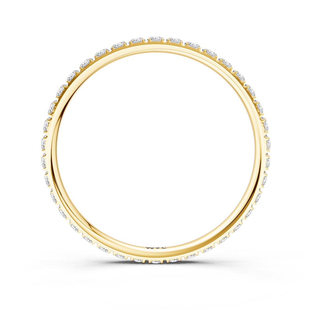 Petite Eternity Ring with 14KT Yellow Gold / 1/2 / 6 Cut Diamond in 14KT Yellow Gold / 1/2 / 6 view 4
