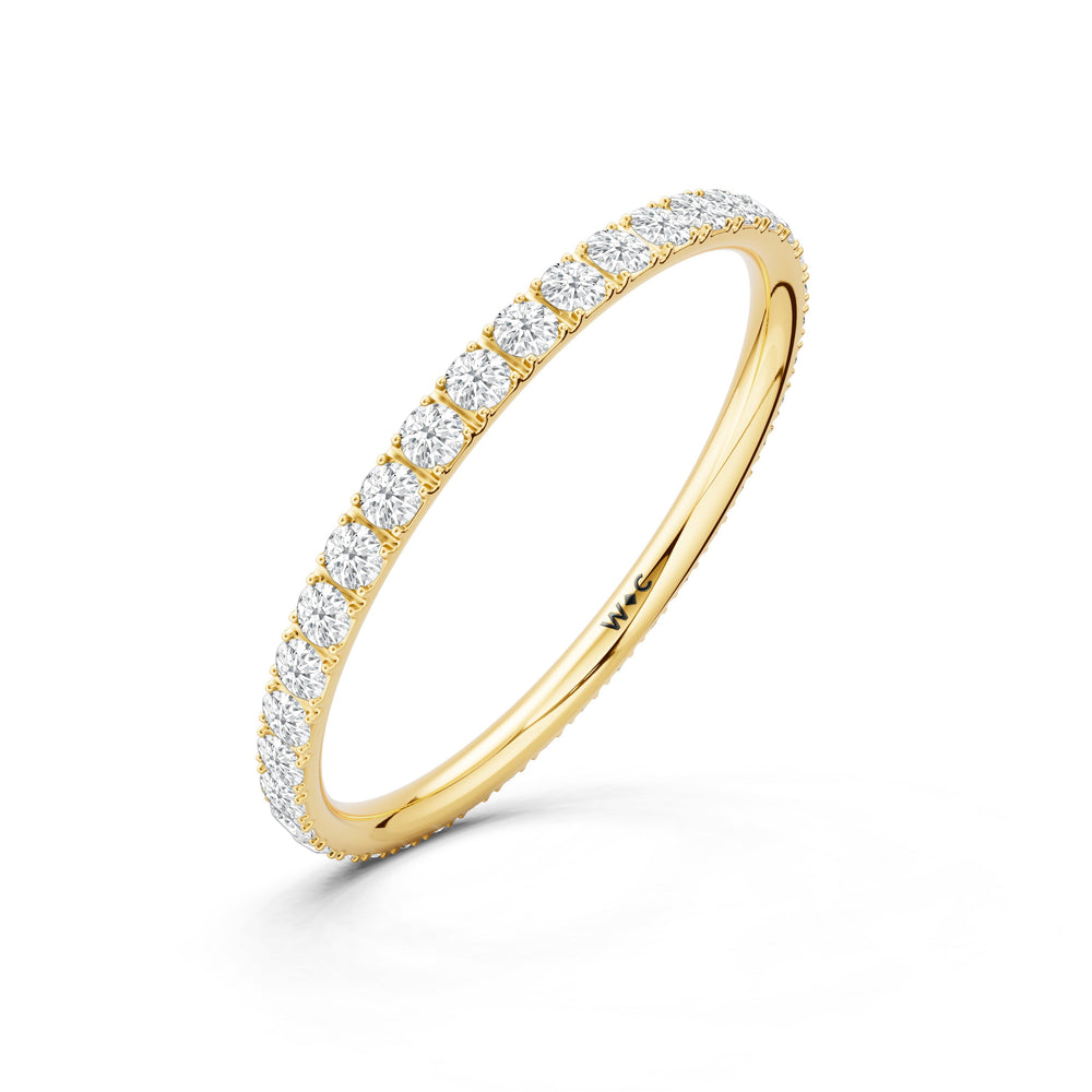 Petite Eternity Ring with 14KT Yellow Gold / 1/2 / 6 Cut Diamond in 14KT Yellow Gold / 1/2 / 6 view 5
