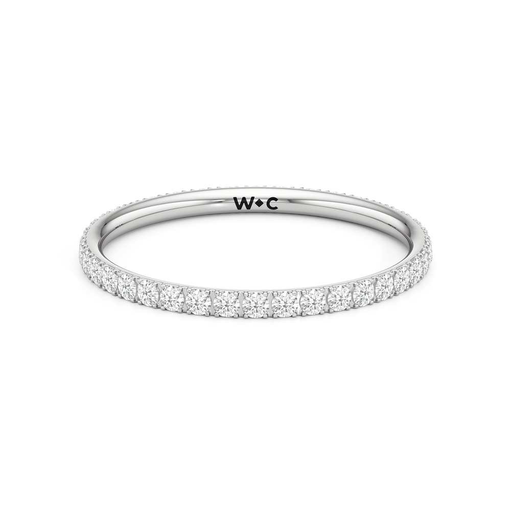 Petite Eternity Ring with 14KT White Gold / 1/2 / 7 Cut Diamond in 14KT White Gold / 1/2 / 7 view 1
