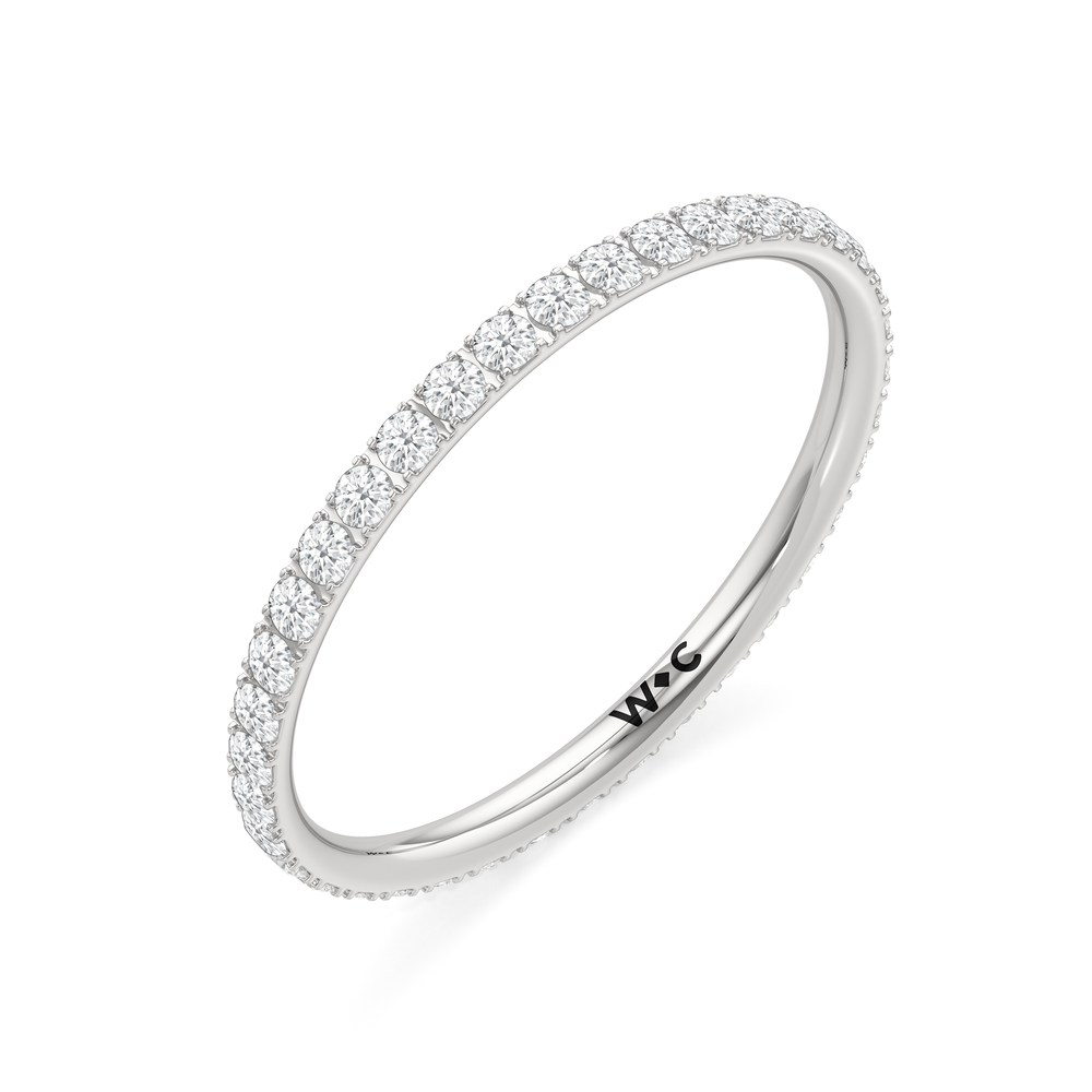 Petite Eternity Ring with 14KT White Gold / 1/2 / 6.5 Cut Diamond in 14KT White Gold / 1/2 / 6.5 view 5
