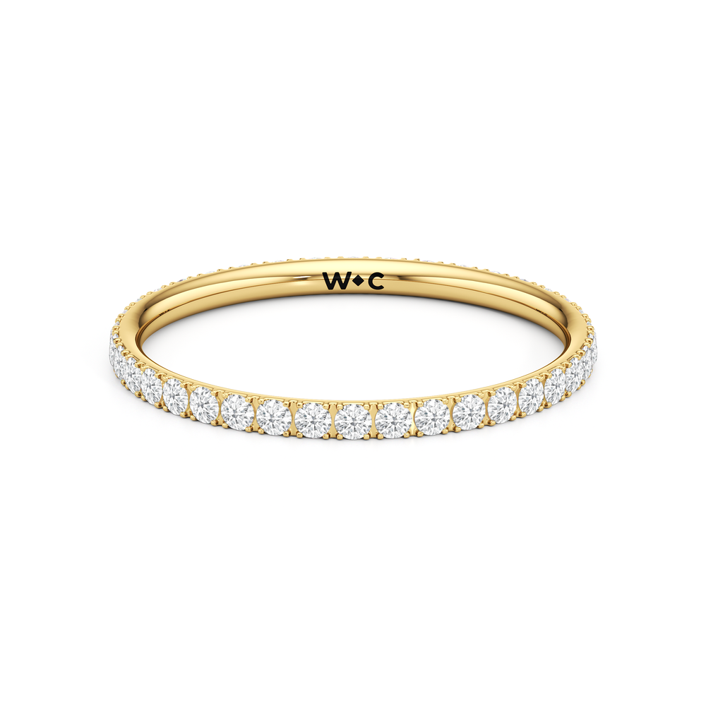 Petite Eternity Ring with 14KT Yellow Gold / 1/2 / 7 Cut Diamond in 14KT Yellow Gold / 1/2 / 7 view 1
