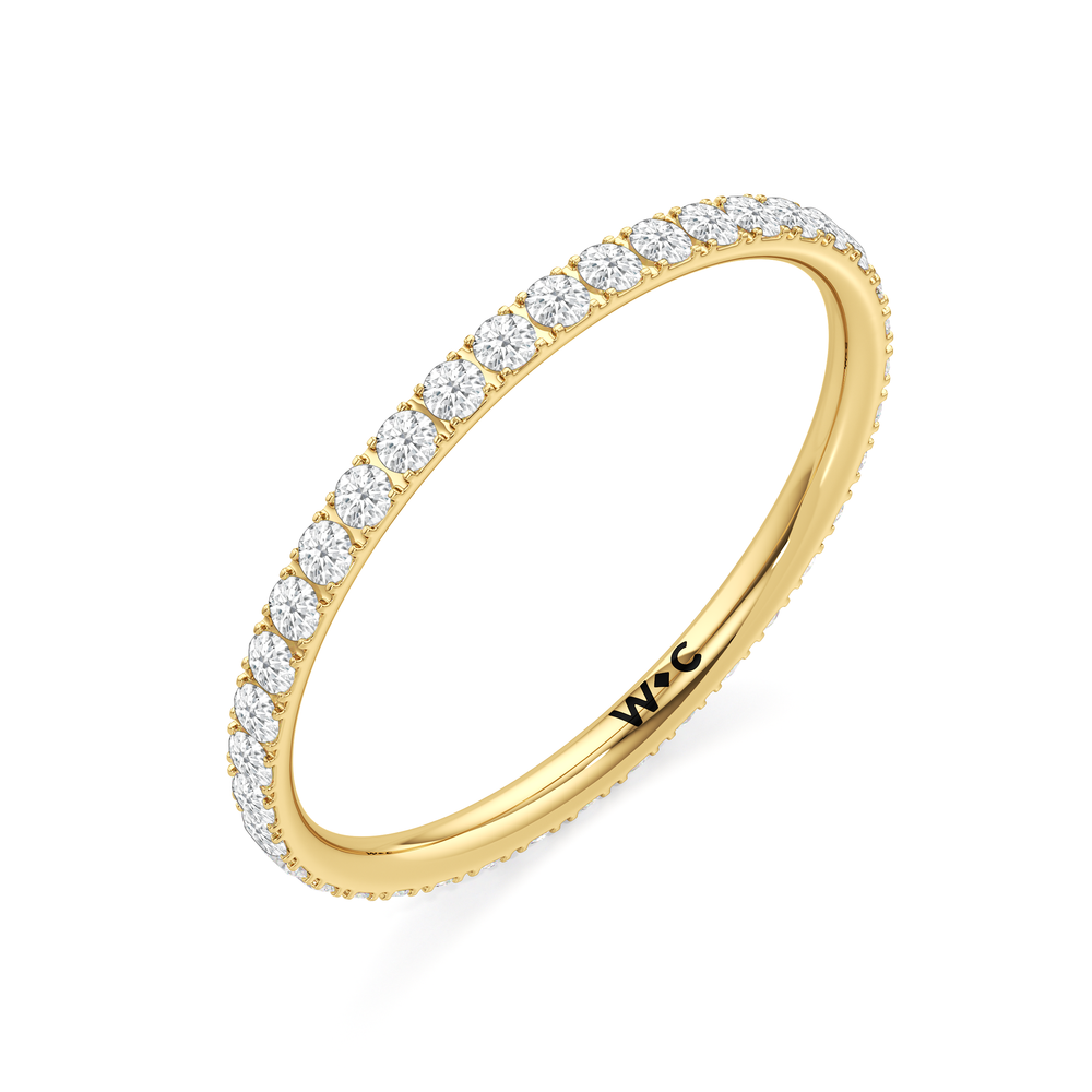 Petite Eternity Ring with 14KT Yellow Gold / 1/2 / 6.5 Cut Diamond in 14KT Yellow Gold / 1/2 / 6.5 view 5
