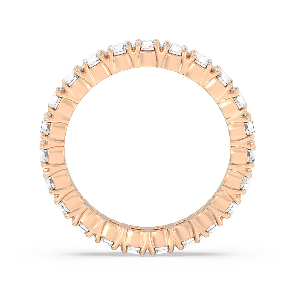 Classic Shared Prong Diamond Eternity Ring (E+ VS+) with 18KT Rose Gold / Lab / 2 1/5 Cut Diamond in 14KT Rose Gold / Lab / 2 1/5 view 2

