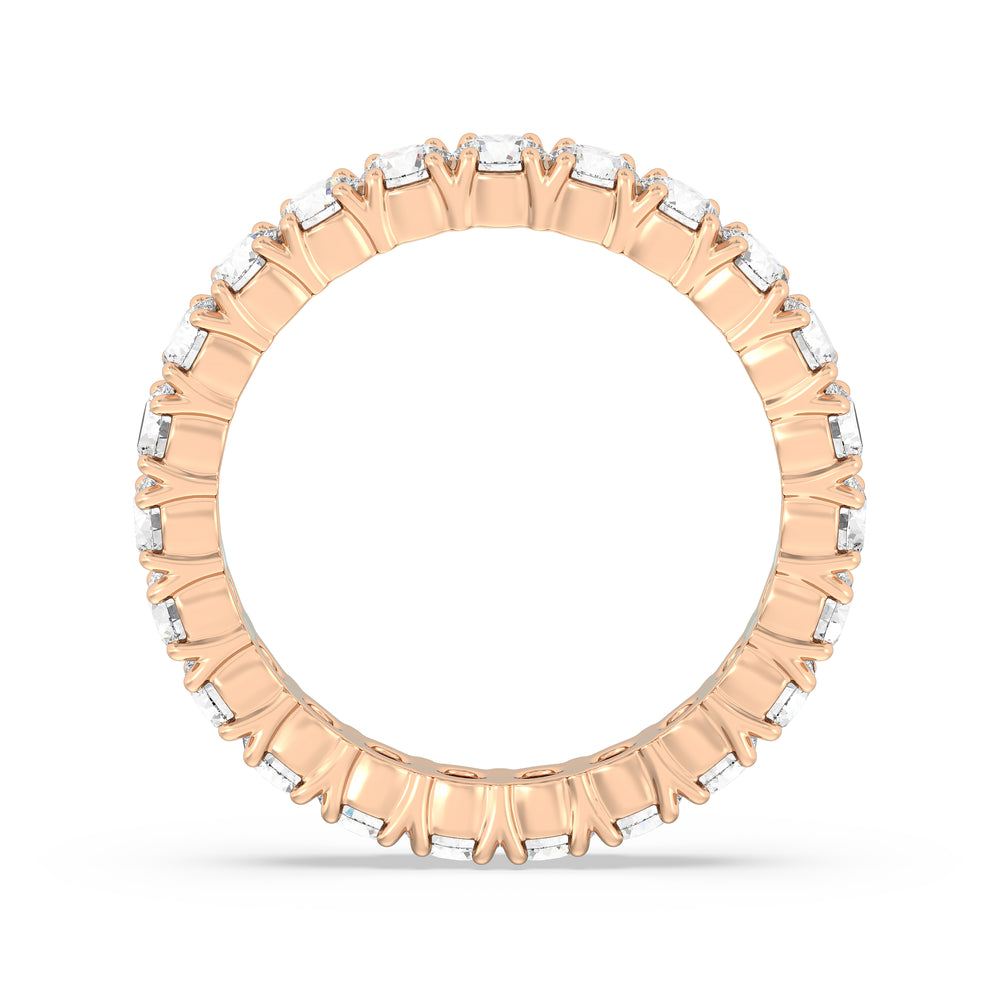 Classic Shared Prong Diamond Eternity Ring (F/G SI+) with 18KT Rose Gold / Lab / 2 1/5 Cut Diamond in 14KT Rose Gold / Lab / 2 1/5 view 2
