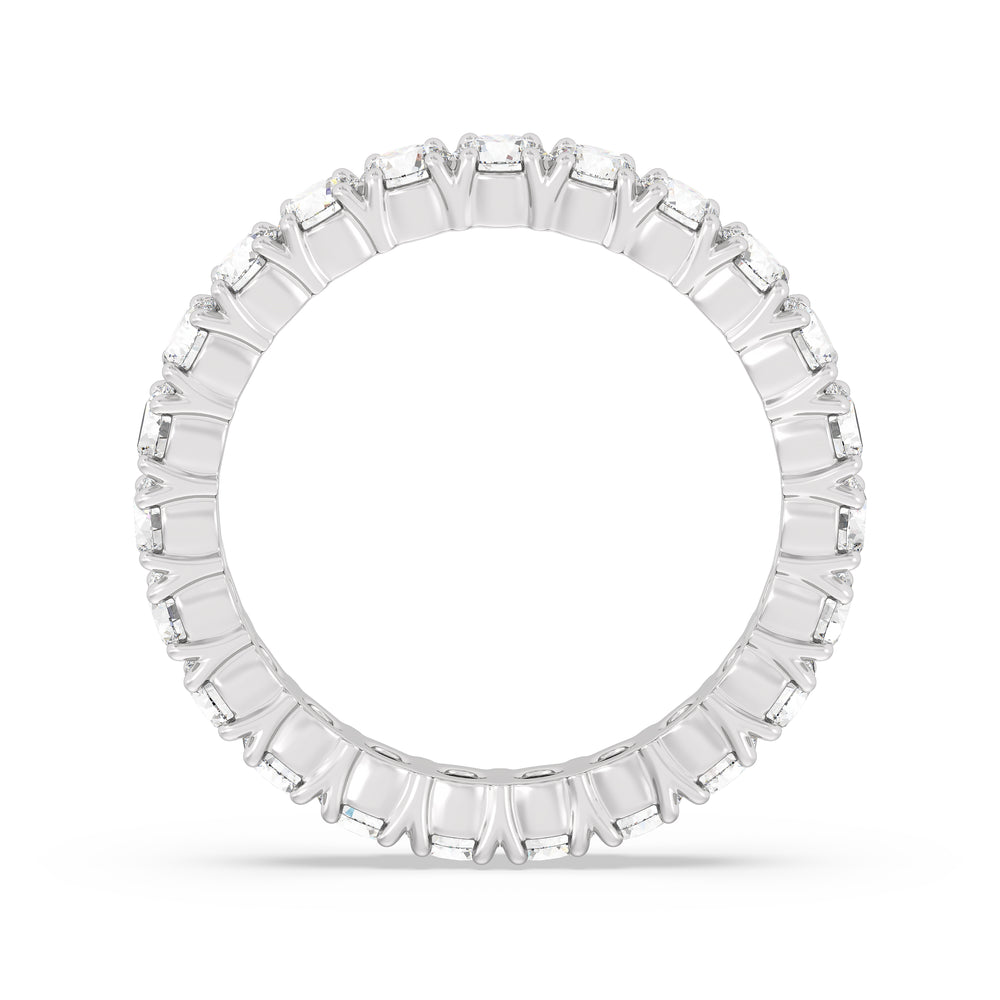 Classic Shared Prong Diamond Eternity Ring (F/G SI+) with Platinum / Lab / 2 1/5 Cut Diamond in 14KT Platinum / Lab / 2 1/5 view 2
