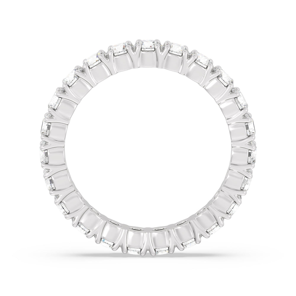 Classic Shared Prong Diamond Eternity Ring (E+ VS+) with Platinum / Lab / 2 1/5 Cut Diamond in 14KT Platinum / Lab / 2 1/5 view 2
