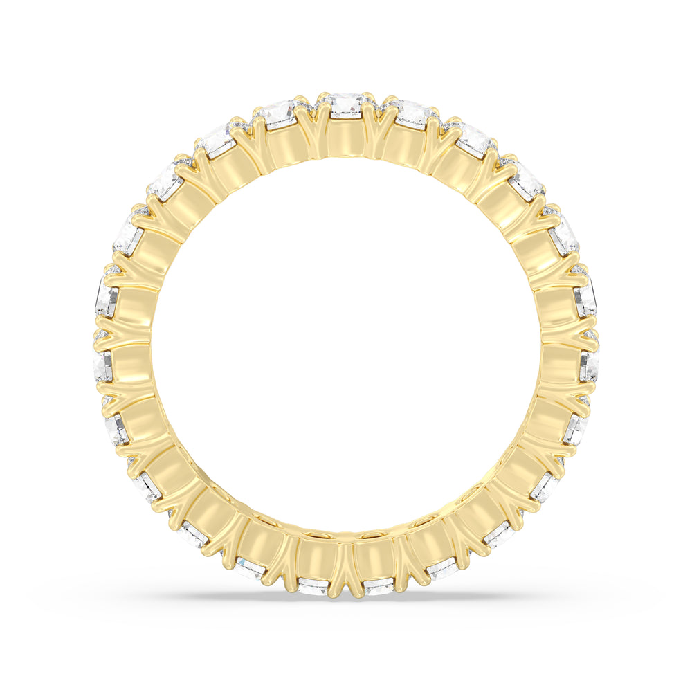 Classic Shared Prong Diamond Eternity Ring (F/G SI+) with 18KT Yellow Gold / Lab / 2 1/5 Cut Diamond in 14KT Yellow Gold / Lab / 2 1/5 view 2
