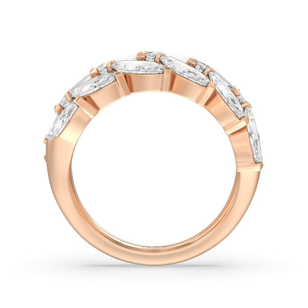 The Edge Anniversary Ring with 18KT Rose Gold / Natural / 4 5/8 Cut Diamond in 14KT Rose Gold / Natural / 4 5/8 view 4
