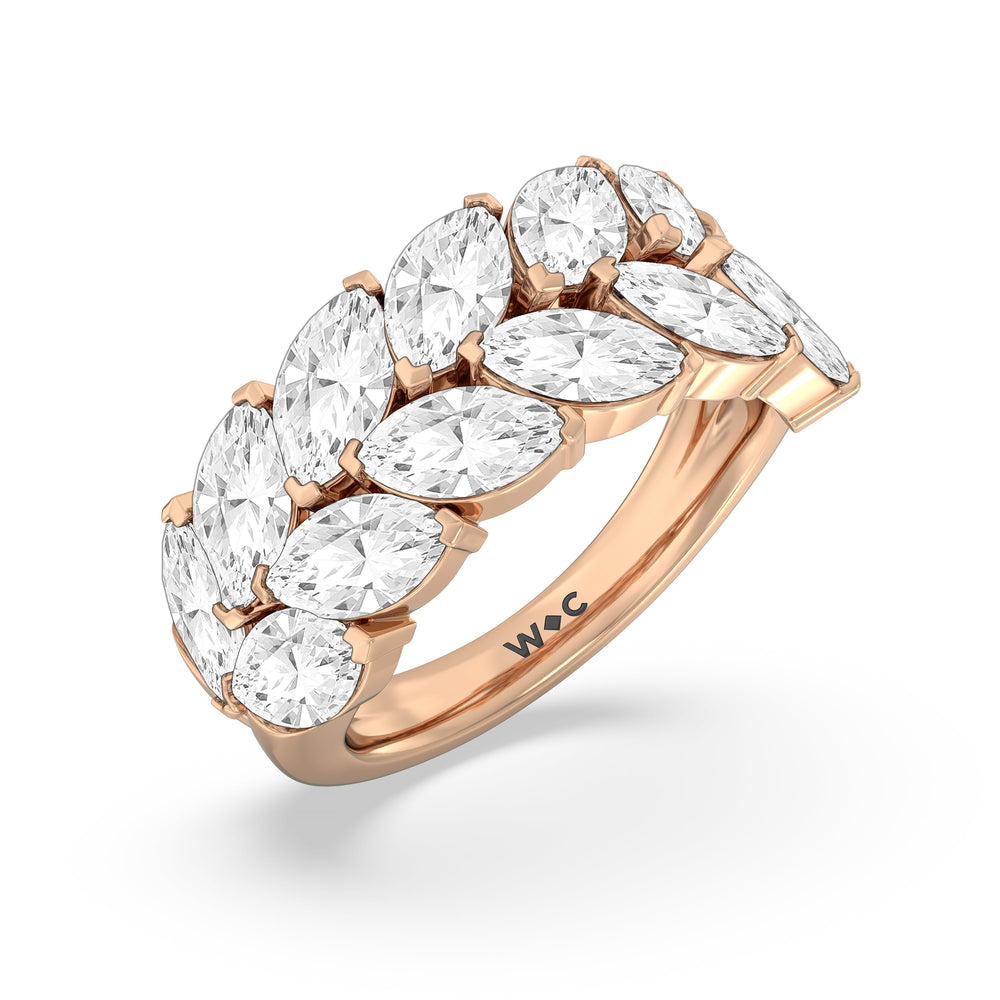 The Edge Anniversary Ring with 18KT Rose Gold / Natural / 4 5/8 Cut Diamond in 14KT Rose Gold / Natural / 4 5/8 view 5
