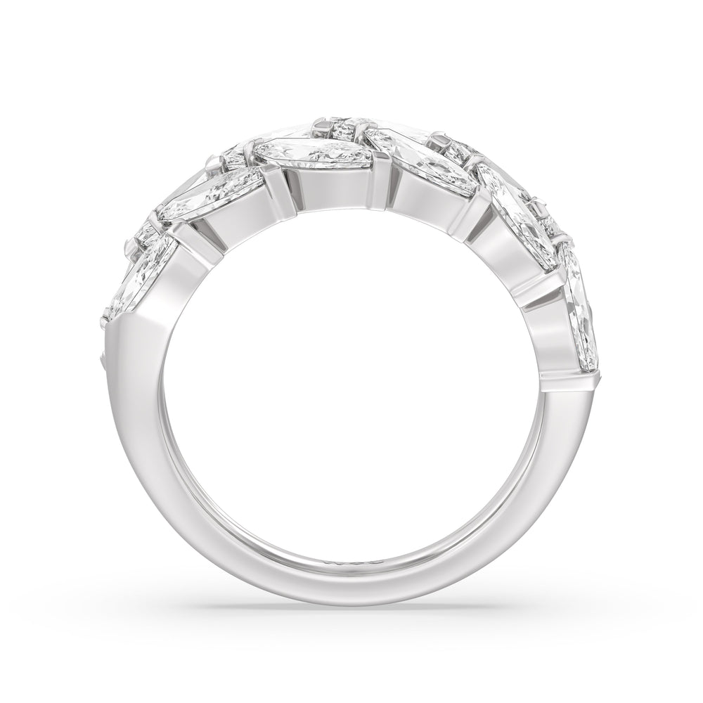 The Edge Anniversary Ring with Platinum / Natural / 4 5/8 Cut Diamond in 14KT Platinum / Natural / 4 5/8 view 4

