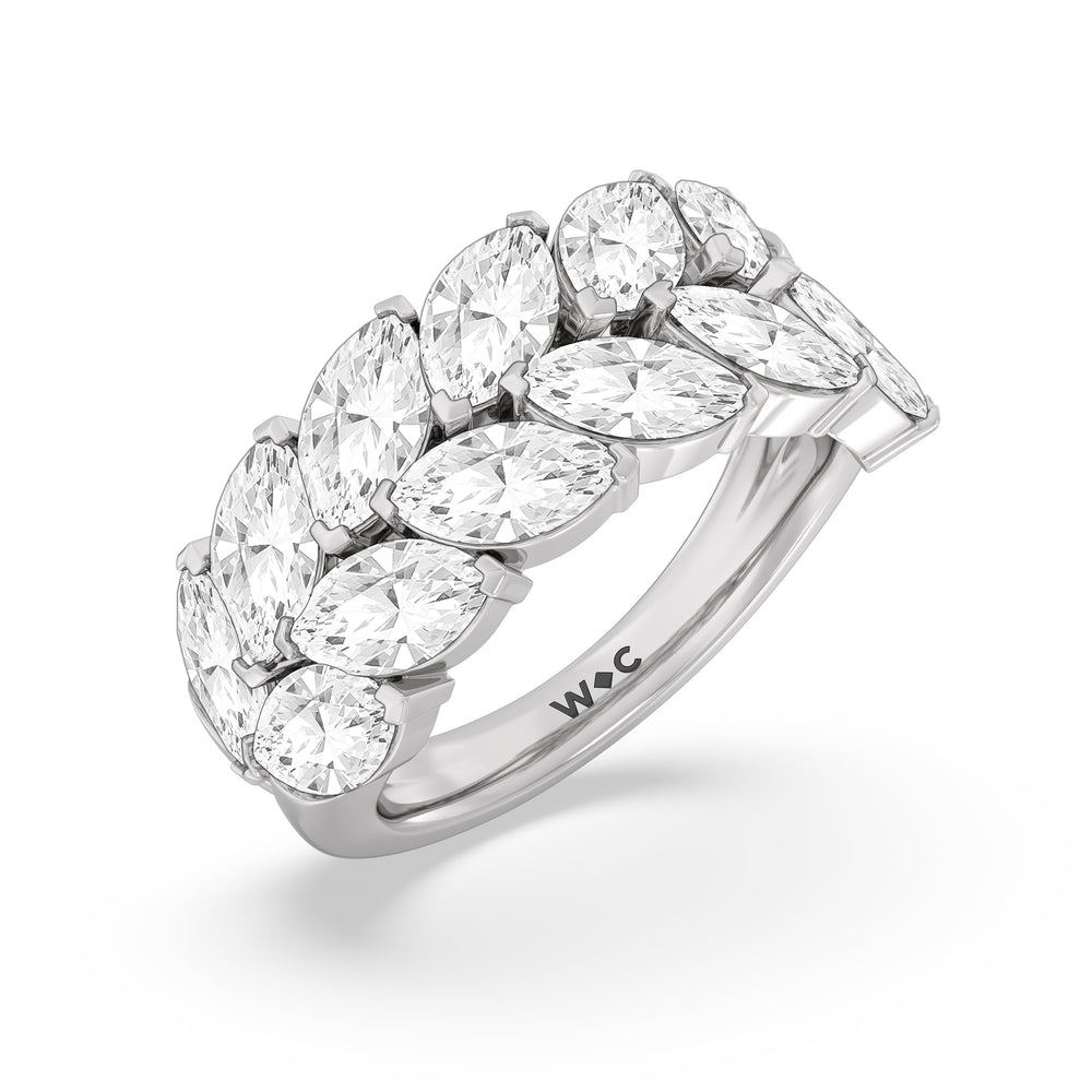 The Edge Anniversary Ring with Platinum / Natural / 4 5/8 Cut Diamond in 14KT Platinum / Natural / 4 5/8 view 5
