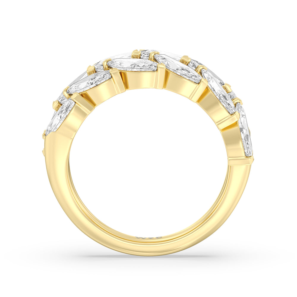 The Edge Anniversary Ring with 18KT Yellow Gold / Natural / 4 5/8 Cut Diamond in 14KT Yellow Gold / Natural / 4 5/8 view 4
