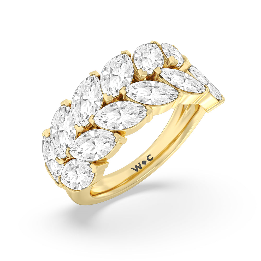 The Edge Anniversary Ring with 18KT Yellow Gold / Natural / 4 5/8 Cut Diamond in 14KT Yellow Gold / Natural / 4 5/8 view 5
