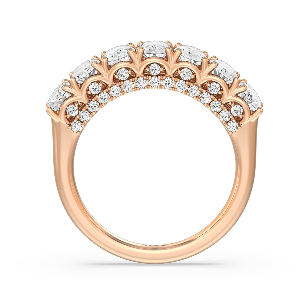 The Moma Anniversary Ring with 18KT Rose Gold / Natural / 2 3/4 Cut Diamond in 14KT Rose Gold / Natural / 2 3/4 view 4
