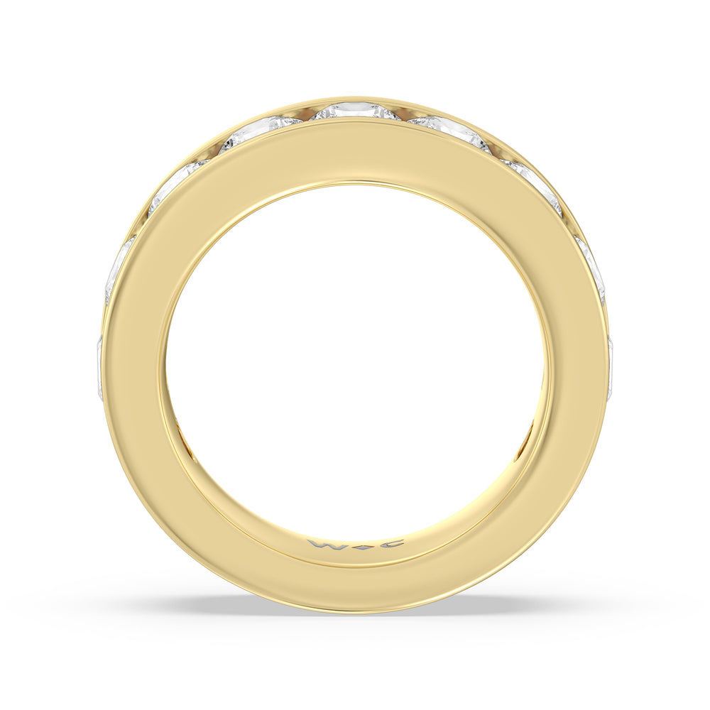 Round Brilliant Cut Diamond Channel Set Band (F/G SI+) with 18KT Yellow Gold / Natural / 4 Cut Diamond in 14KT Yellow Gold / Natural / 4 view 4
