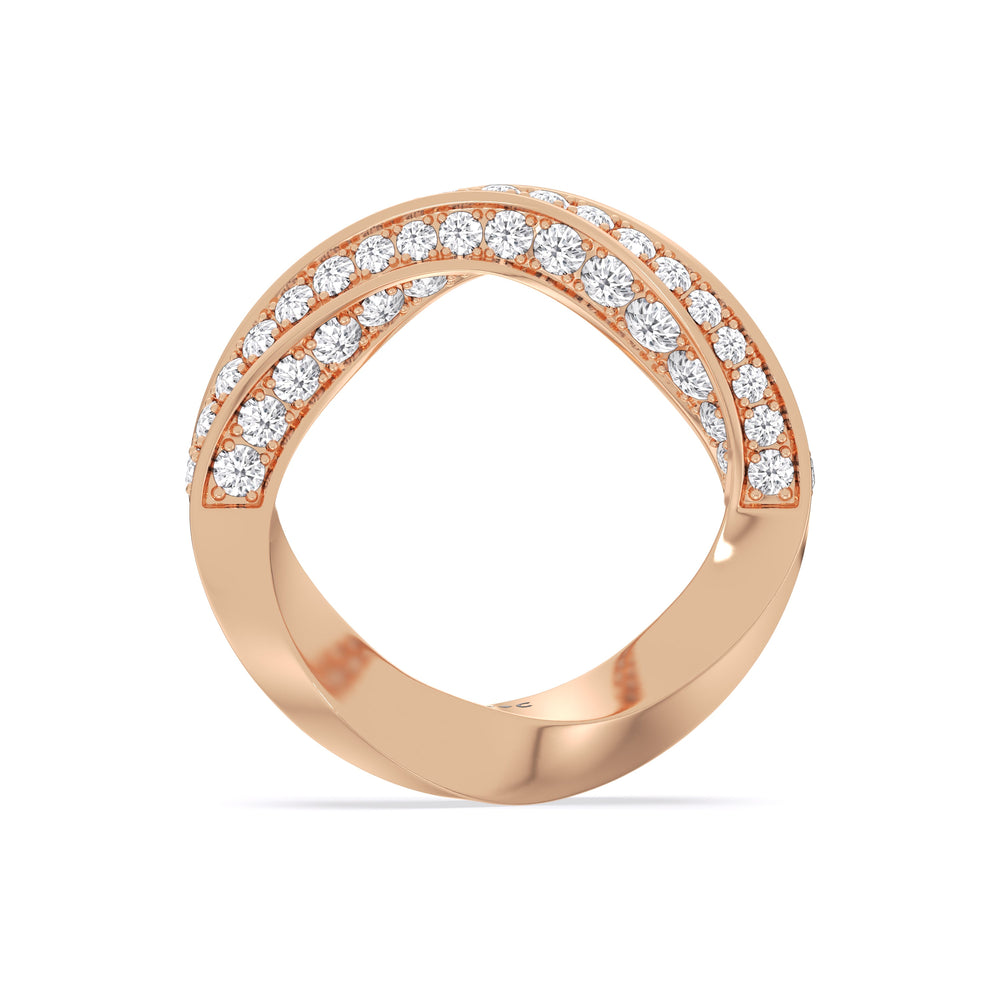 The Bond Anniversary Ring with 18KT Rose Gold / Lab / 2 Cut Diamond in 14KT Rose Gold / Lab / 2 view 5
