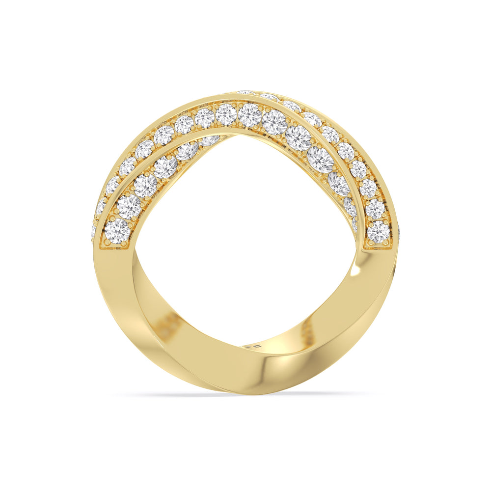 The Bond Anniversary Ring with 18KT Yellow Gold / Lab / 2 Cut Diamond in 14KT Yellow Gold / Lab / 2 view 5
