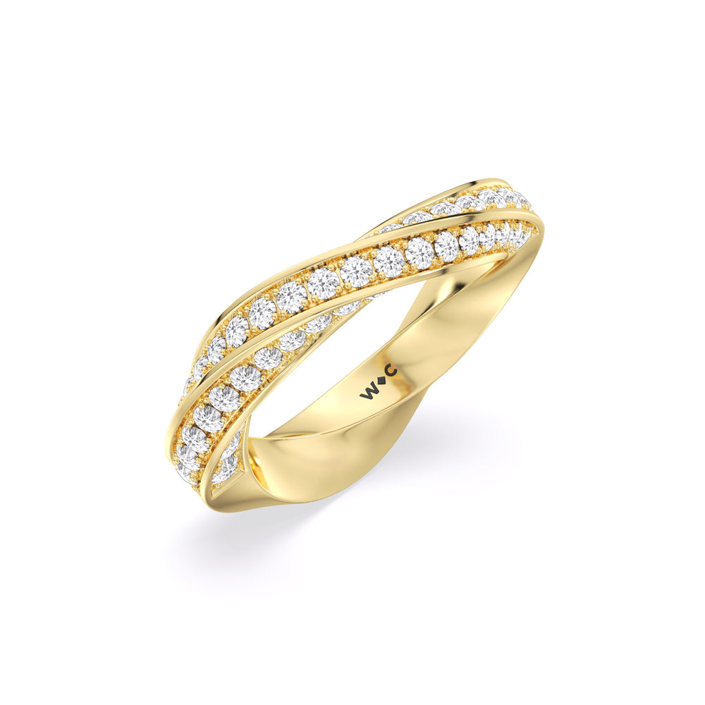 The Bond Anniversary Ring with 18KT Yellow Gold / Lab / 2 Cut Diamond in 14KT Yellow Gold / Lab / 2 view 6

