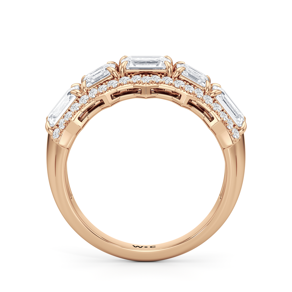 The Pine Ring with 18KT Rose Gold / Lab / 2 1/2 Cut Diamond in 14KT Rose Gold / Lab / 2 1/2 view 3
