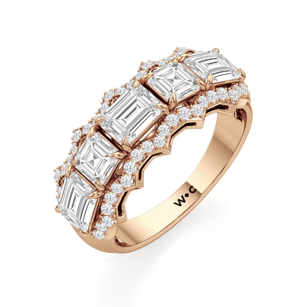 The Pine Ring with 18KT Rose Gold / Lab / 2 1/2 Cut Diamond in 14KT Rose Gold / Lab / 2 1/2 view 4
