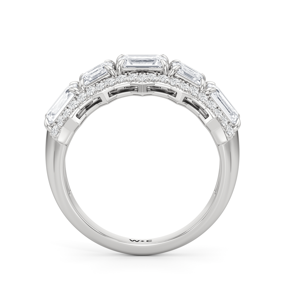 The Pine Ring with Platinum / Lab / 2 1/2 Cut Diamond in 14KT Platinum / Lab / 2 1/2 view 3
