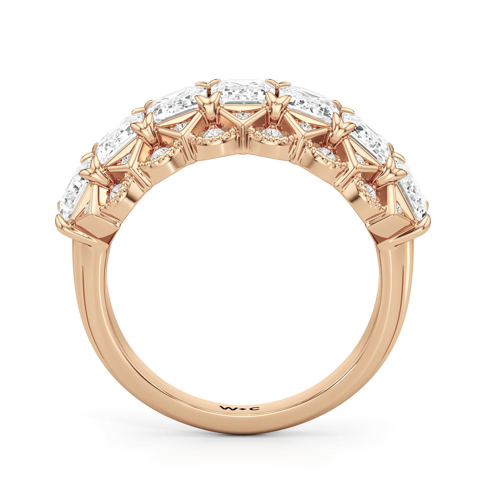 The Frieze Ring with 18KT Rose Gold / Lab / 3 3/4 Cut Diamond in 14KT Rose Gold / Lab / 3 3/4 view 3
