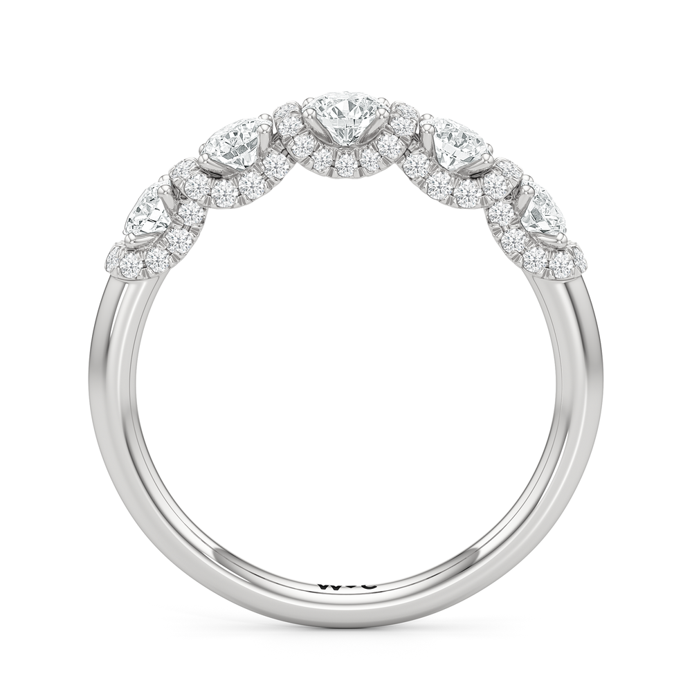 The Crown Anniversary Ring with Platinum / Natural / 1 Cut Diamond in 14KT Platinum / Natural / 1 view 4
