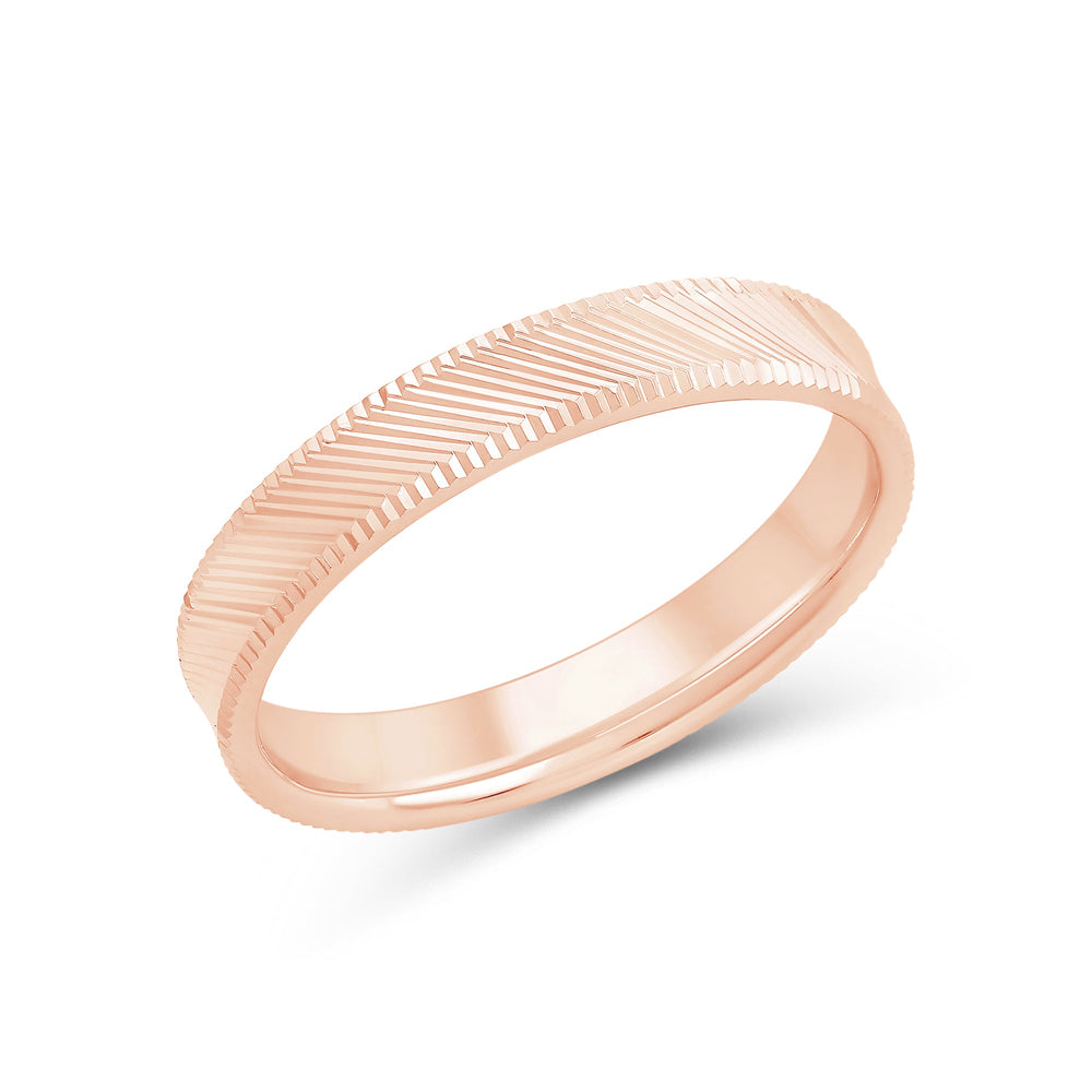 Classic Cross Men's Ring with 18KT Rose Gold / 3.9 Cut Diamond in 14KT Rose Gold / 3.9 view 4
