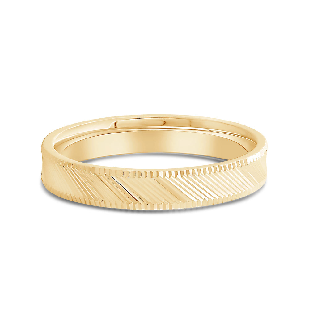 Classic Cross Men's Ring with 18KT Yellow Gold / 3.9 Cut Diamond in 14KT Yellow Gold / 3.9 view 1
