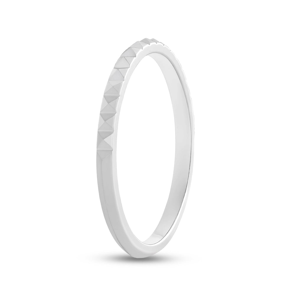 Pyramid Stacker Ring with 18KT White Gold / 1.7 Cut Diamond in 14KT White Gold / 1.7 view 6
