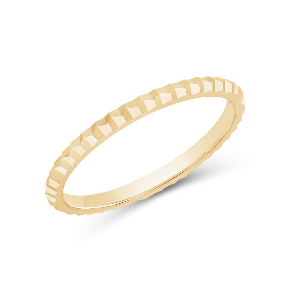 Criss Cross Stacker Ring with 18KT Yellow Gold / 1.7 Cut Diamond in 14KT Yellow Gold / 1.7 view 5
