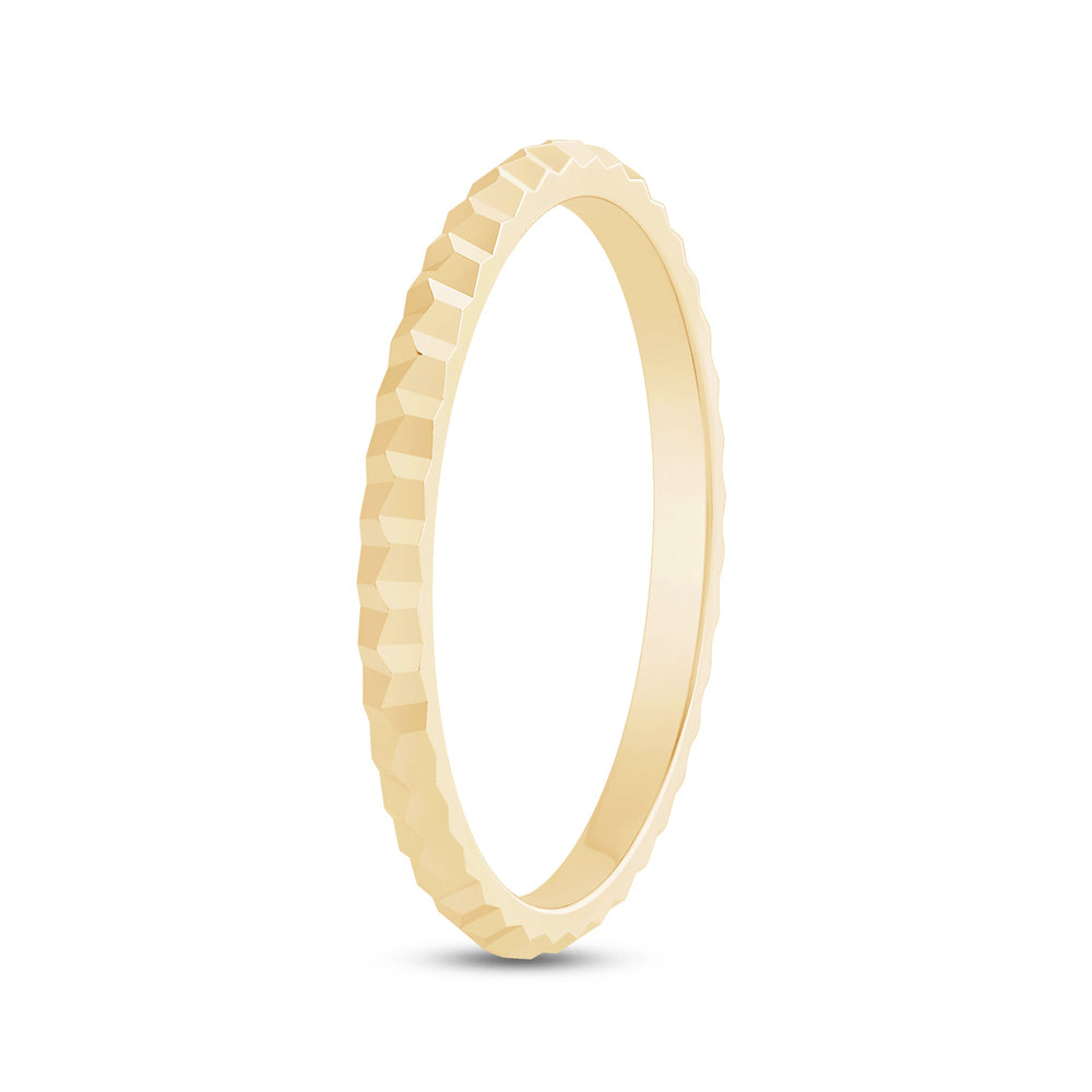 Criss Cross Stacker Ring with 18KT Yellow Gold / 1.7 Cut Diamond in 14KT Yellow Gold / 1.7 view 6
