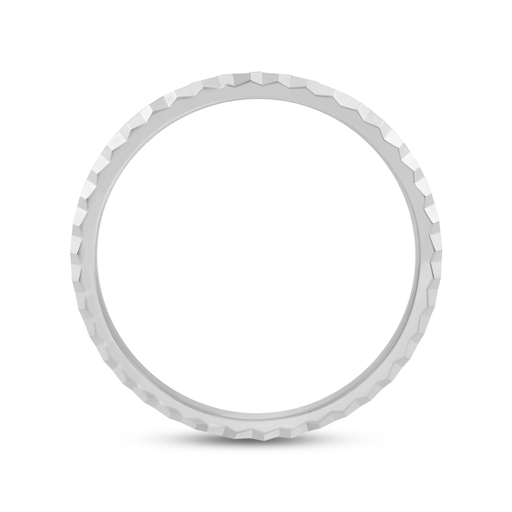 Criss Cross Stacker Ring with 18KT White Gold / 1.7 Cut Diamond in 14KT White Gold / 1.7 view 4
