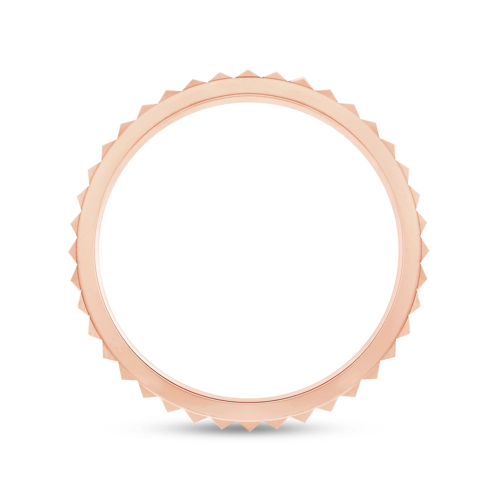 Midi Pyramid Ring with 18KT Rose Gold / 5 Cut Diamond in 14KT Rose Gold / 5 view 4
