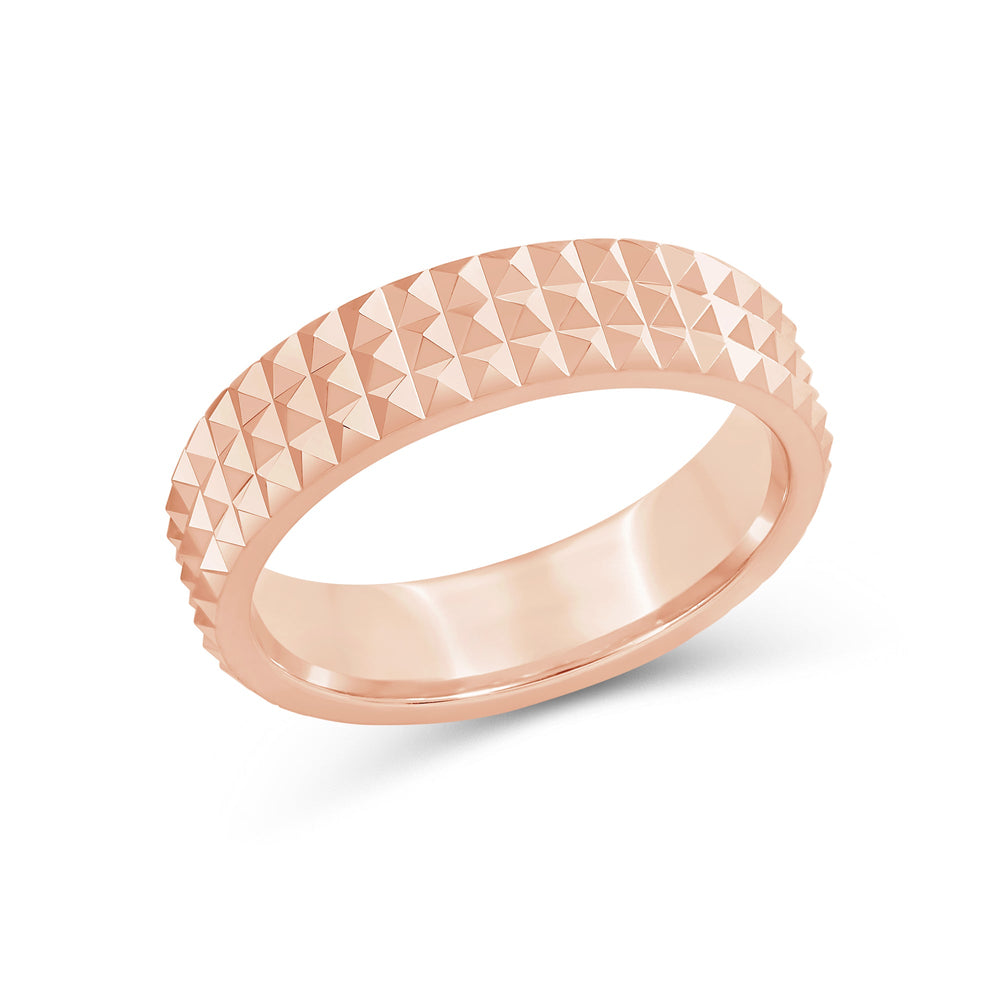 Midi Pyramid Ring with 18KT Rose Gold / 5 Cut Diamond in 14KT Rose Gold / 5 view 5
