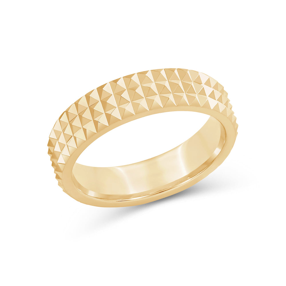 Midi Pyramid Ring with 18KT Yellow Gold / 5 Cut Diamond in 14KT Yellow Gold / 5 view 5
