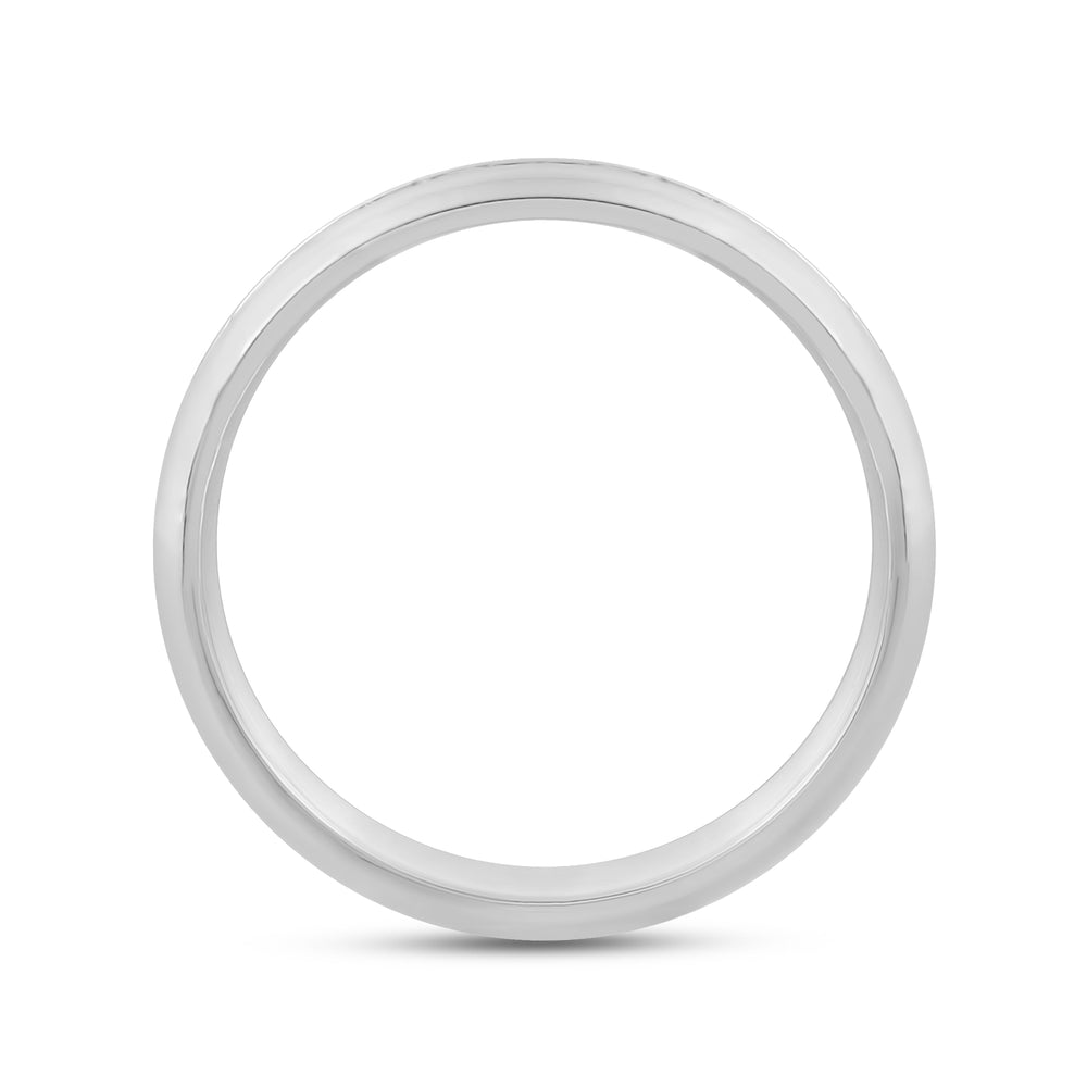 Wide Dome Diamond Horizon Ring with 18KT White Gold / Lab / 3/8 Cut Diamond in 14KT White Gold / Lab / 3/8 view 4
