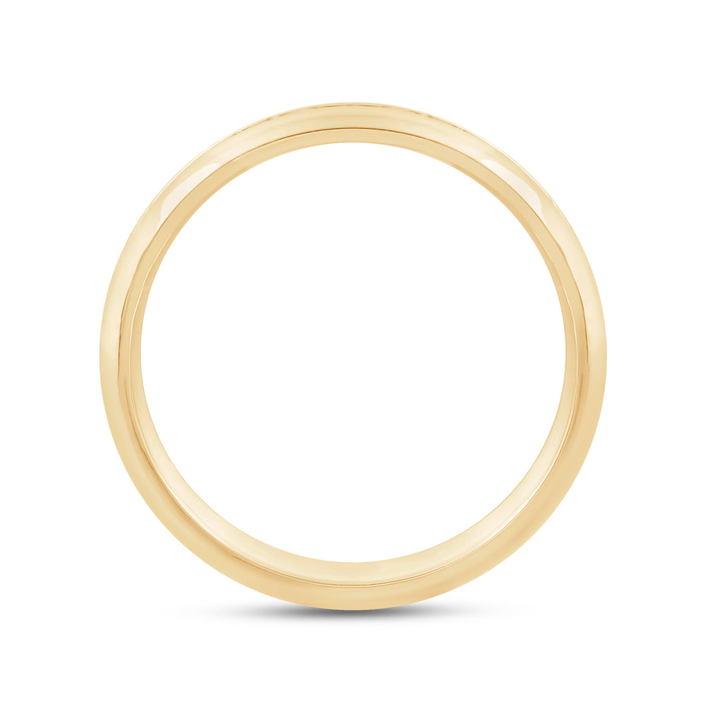 Wide Dome Diamond Horizon Ring with 18KT Yellow Gold / Lab / 3/8 Cut Diamond in 14KT Yellow Gold / Lab / 3/8 view 4
